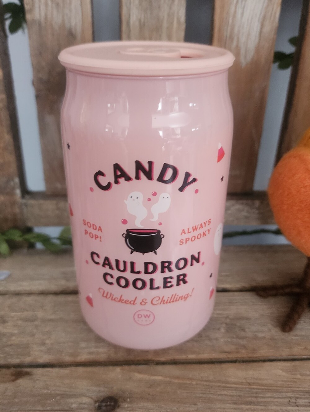DW HOME Candy Cauldron Cooler Pink Can-Style Drink Candle- HTF RARE